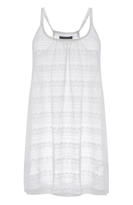 Embroidered White Casual Dress